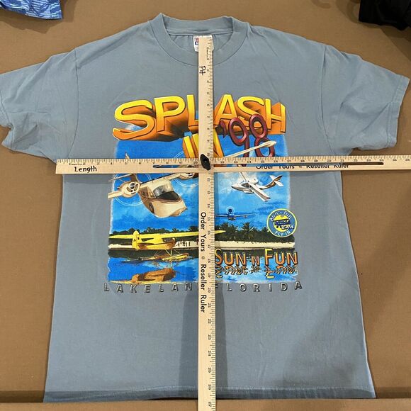 Vintage Airplane Splash In 1998 Single Stitch shirt Mens Size L Lakeland Florida - Picture 5 of 6